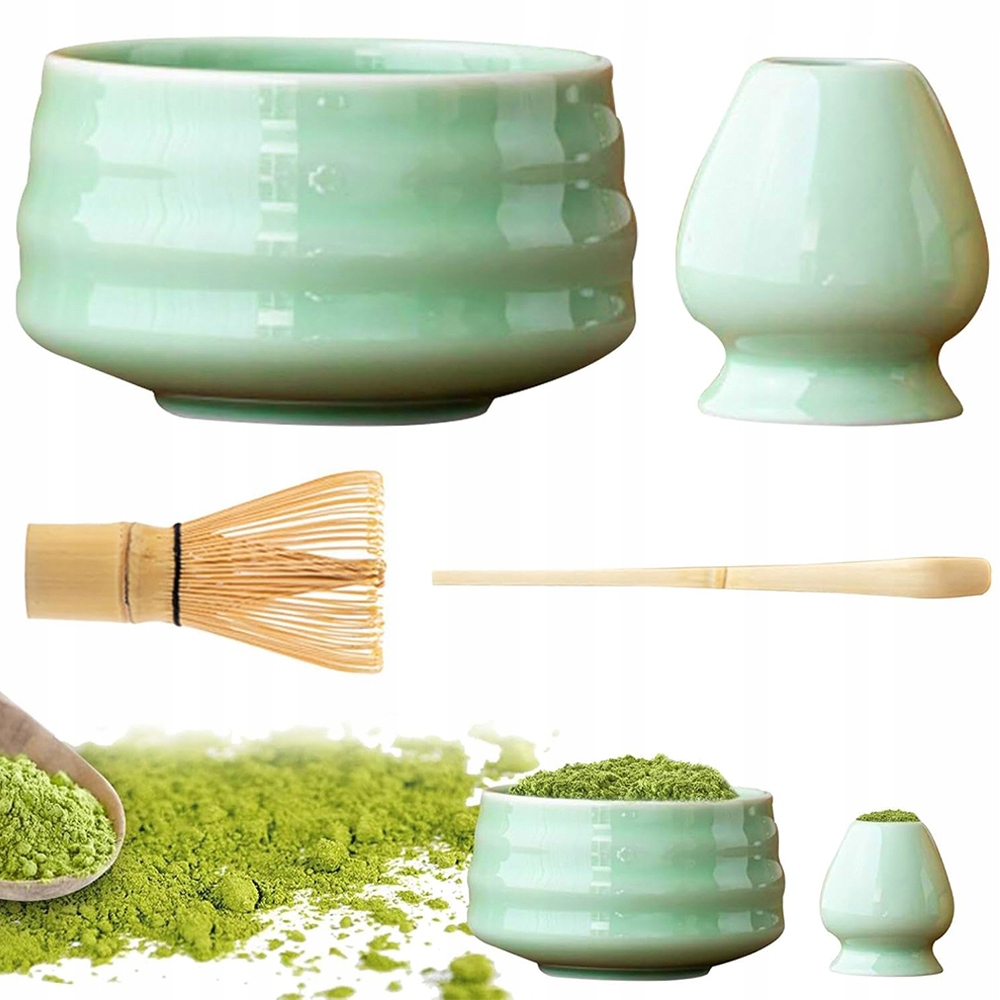 Sada bambusových lžiček na čaj a příslušenství pro matchu 4-dílná