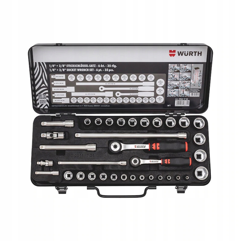 

Würth Zestaw kluczy nasadowych 1/4 i 3/8 35szt.