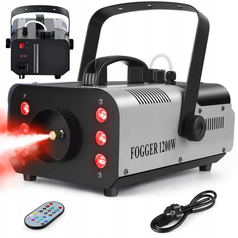 Výrobník Kouře, Mlha, 1200 Wattů, Dálkové Ovládání, 6 Led Diod Rgb Na Párty