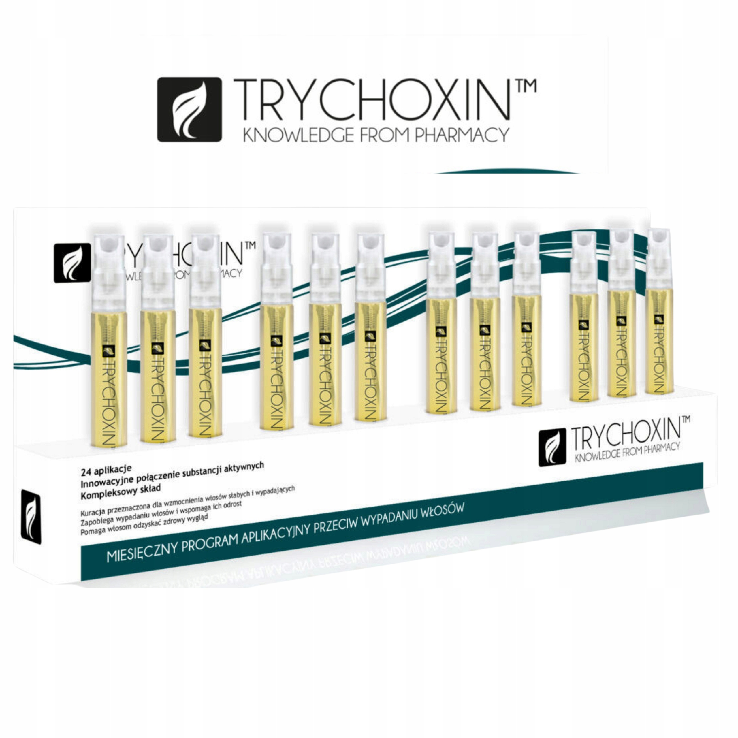 Trychoxin Kuracja przeciw Wypadaniu Włosów 12x9 ml ampułek Porost Włosów