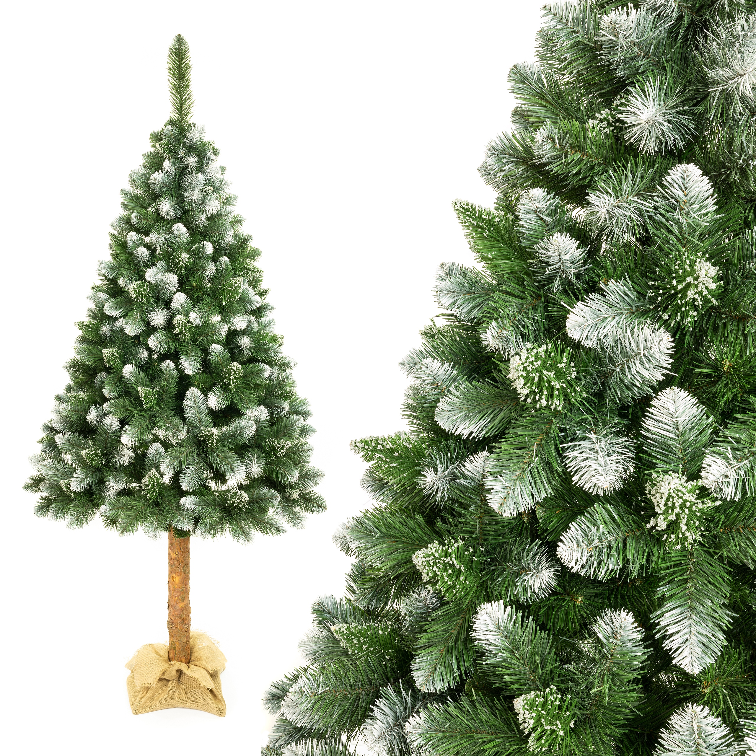 Umělý vánoční stromeček Borovice na kmeni 160 cm Elma Premium