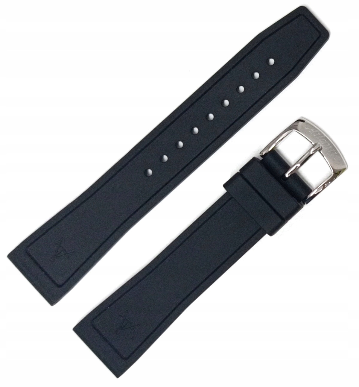 Originální Silikonový Černý Řemínek Na Hodinky Atlantic Mariner 21 mm Hladký