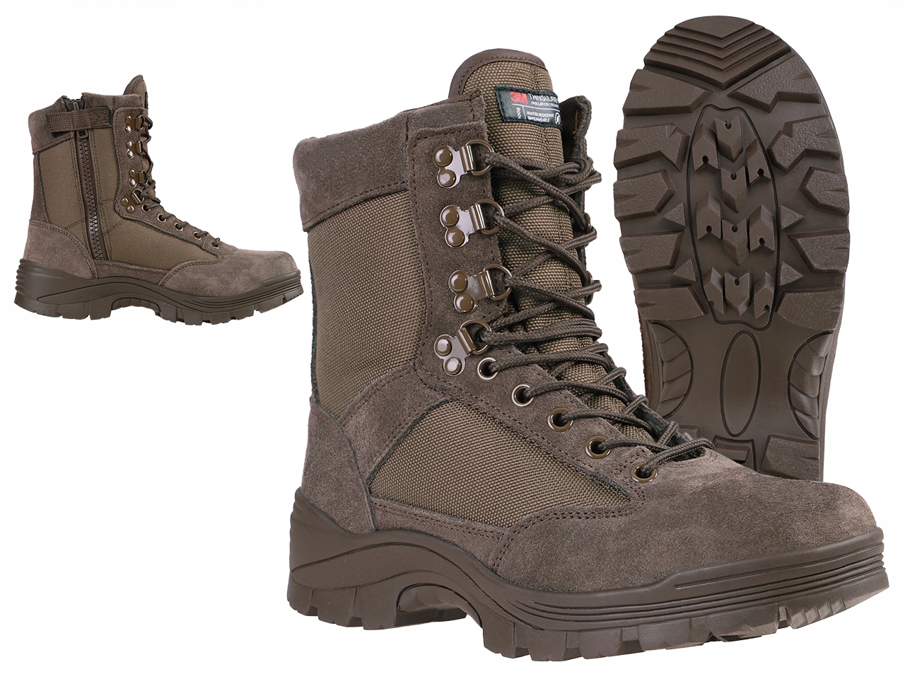 Pánské taktické trekové kožené boty Mil-Tec Tactical Boots Brown 45