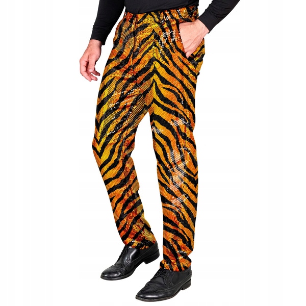 Pánské Flitrové Kalhoty Tygr XL