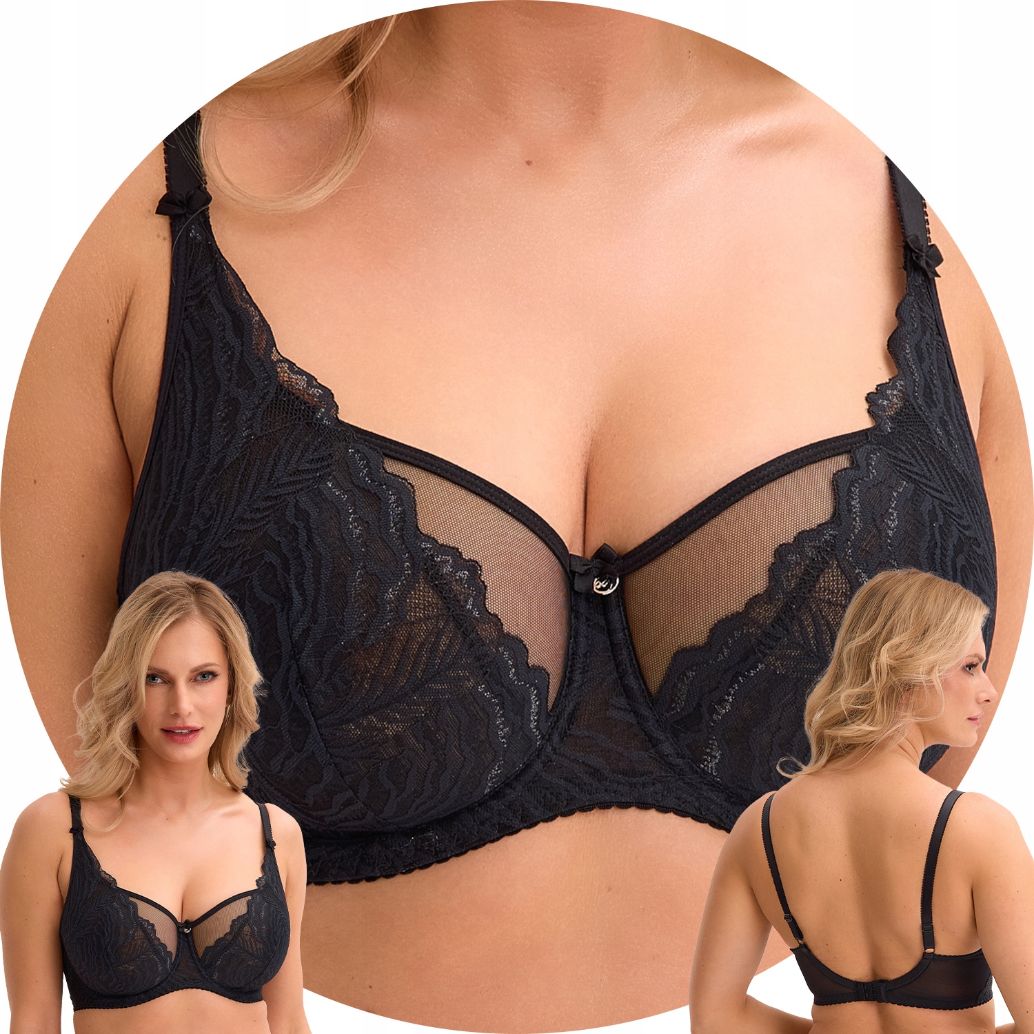 Gaia 1229 Jessia Podprsenka měkká černá 80E