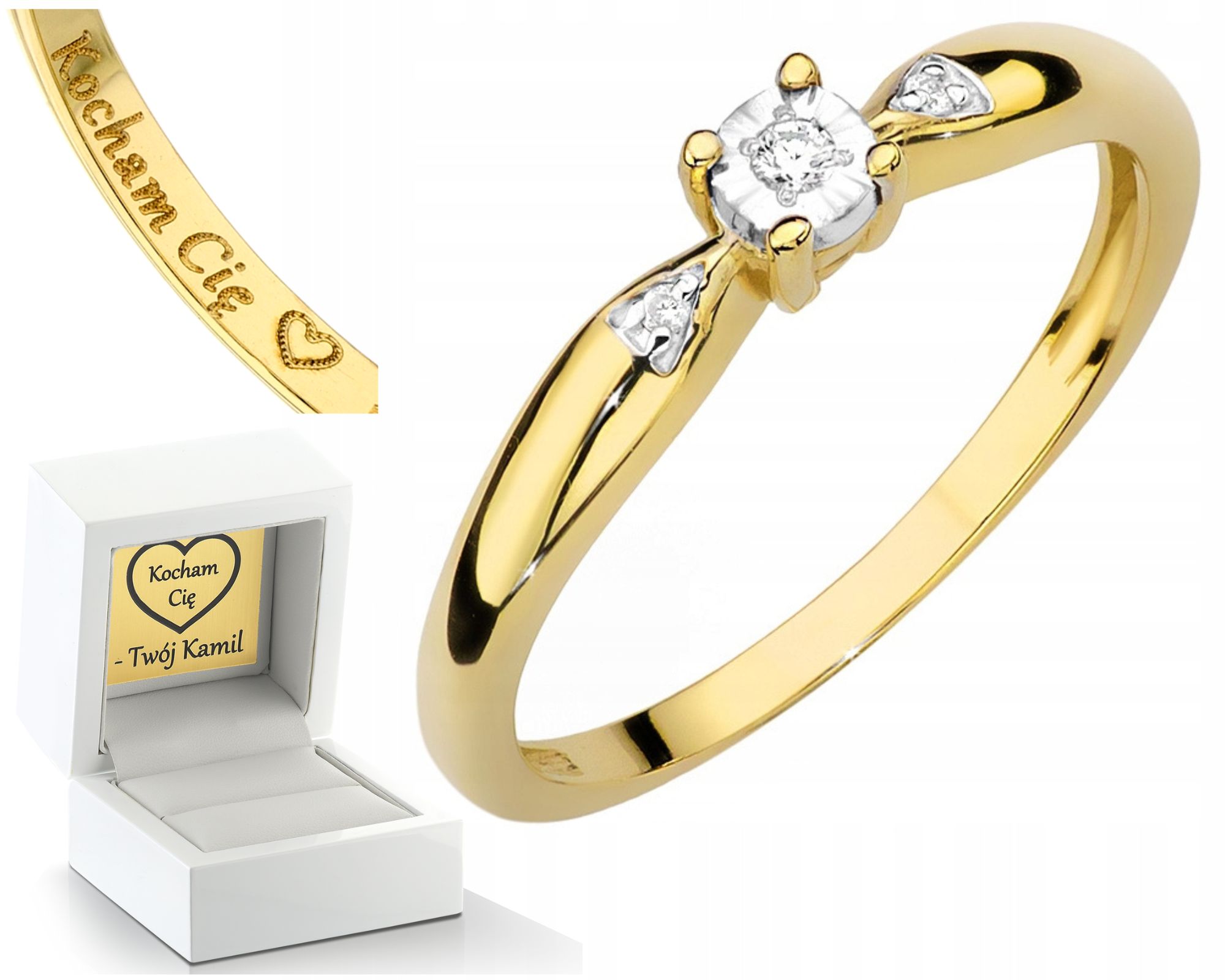 Zlatý Prstýnek S Brilianty Gravírování Bonus 585