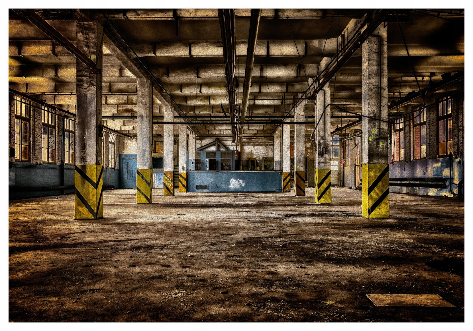 Fototapeta Betónový Loft Industriálny štýl stĺpca Urban 400x280 lepidlo