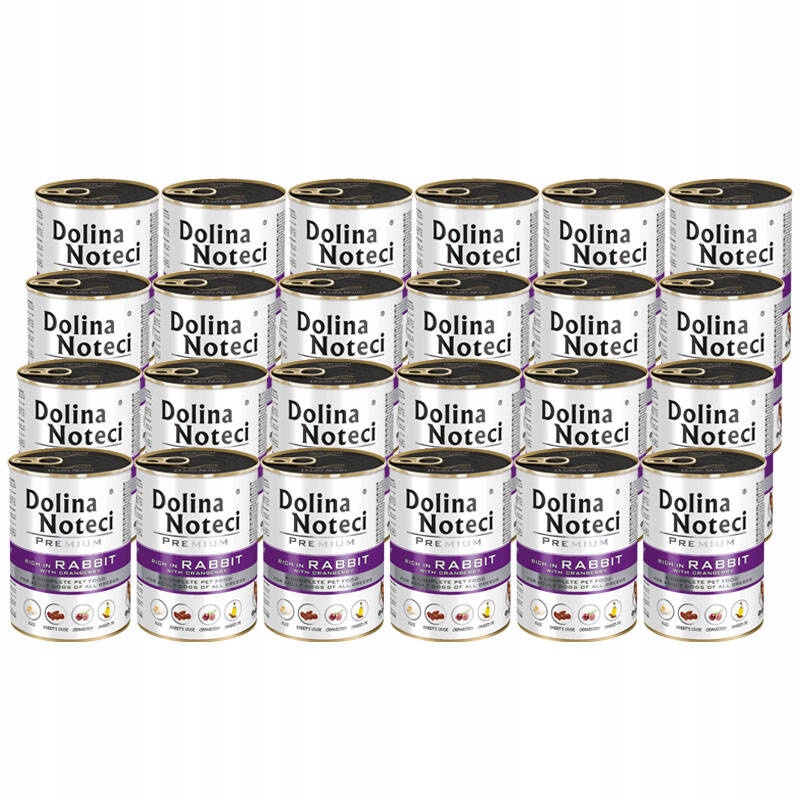 Mokra karma dla psa Dolina Noteci Premium królik z żurawiną 24 x 400 g