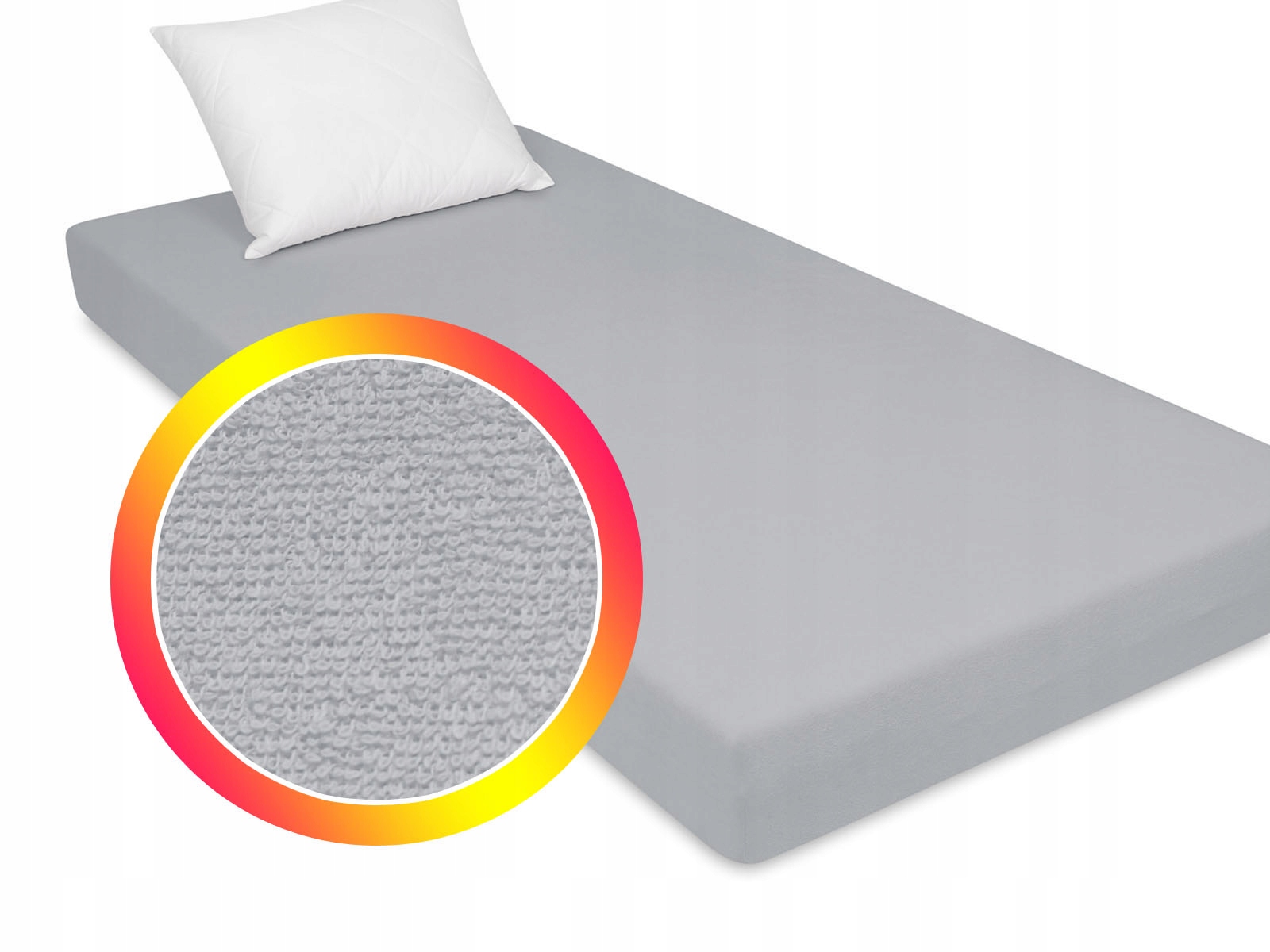 

Prześcieradło na gumce szare grube 60x120 cm