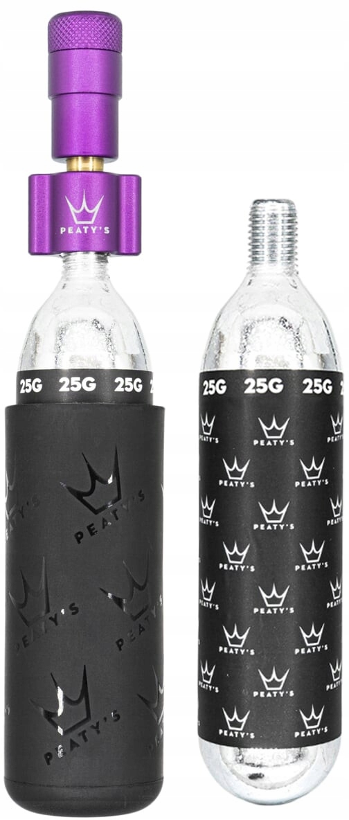 CO2 pumpa Peaty's Holeshot Mtb 2x25g matte violet