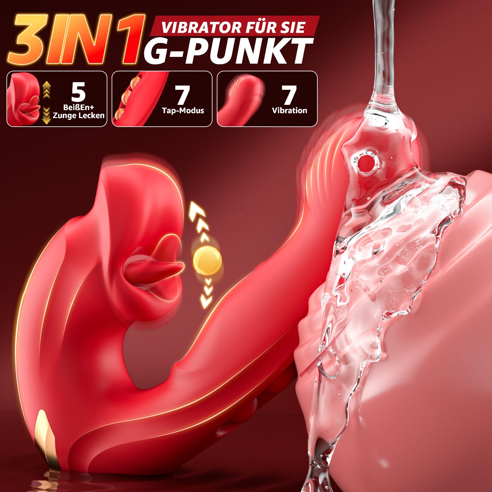 Dildo Vibrator: 5 Language Modes, 7 Vibration Modes, G-Spot Stimulation — miniatura 3