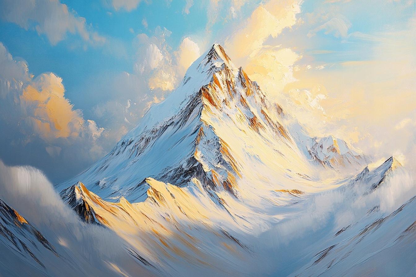 Obraz Na Plátně Canvas Krajina Vysoké Hory Vrcholky Zima Sníh Mráz 120x80