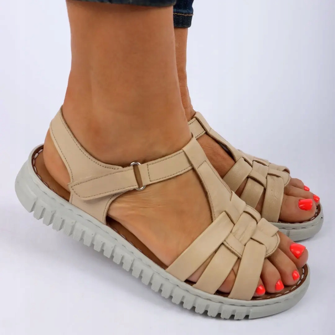 Dámské sandály Artiker 56C0856 béžové 41, Béžová