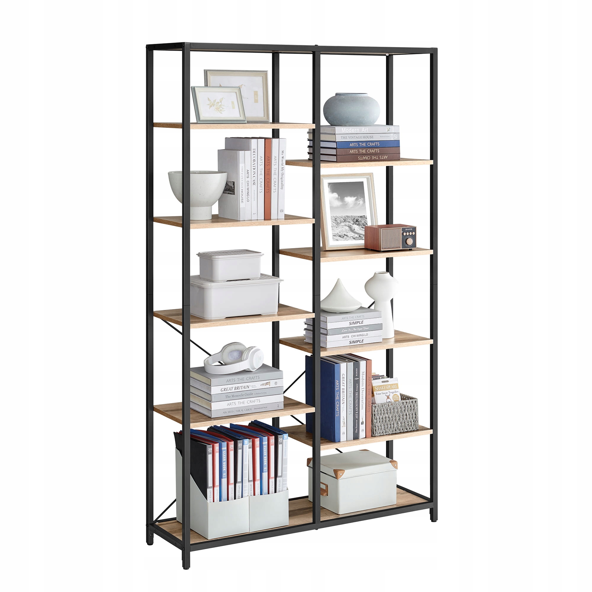 Kovová Regál do obývačky Loft , rustikálna béžová