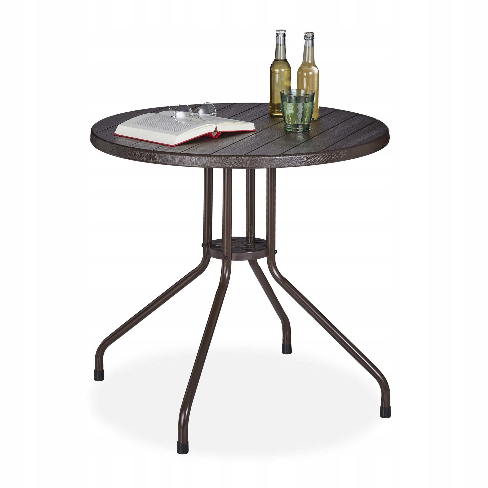 Stôl Relaxdays plast okrúhly 80 x 80 x 75 cm