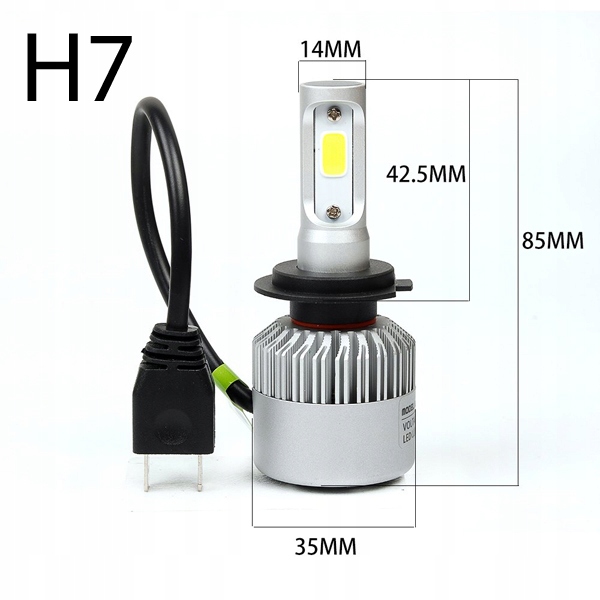 ŻARÓWKA LED H7 9V-32V CANBUS 72W 2szt 16000lm PL — zdjęcie 6