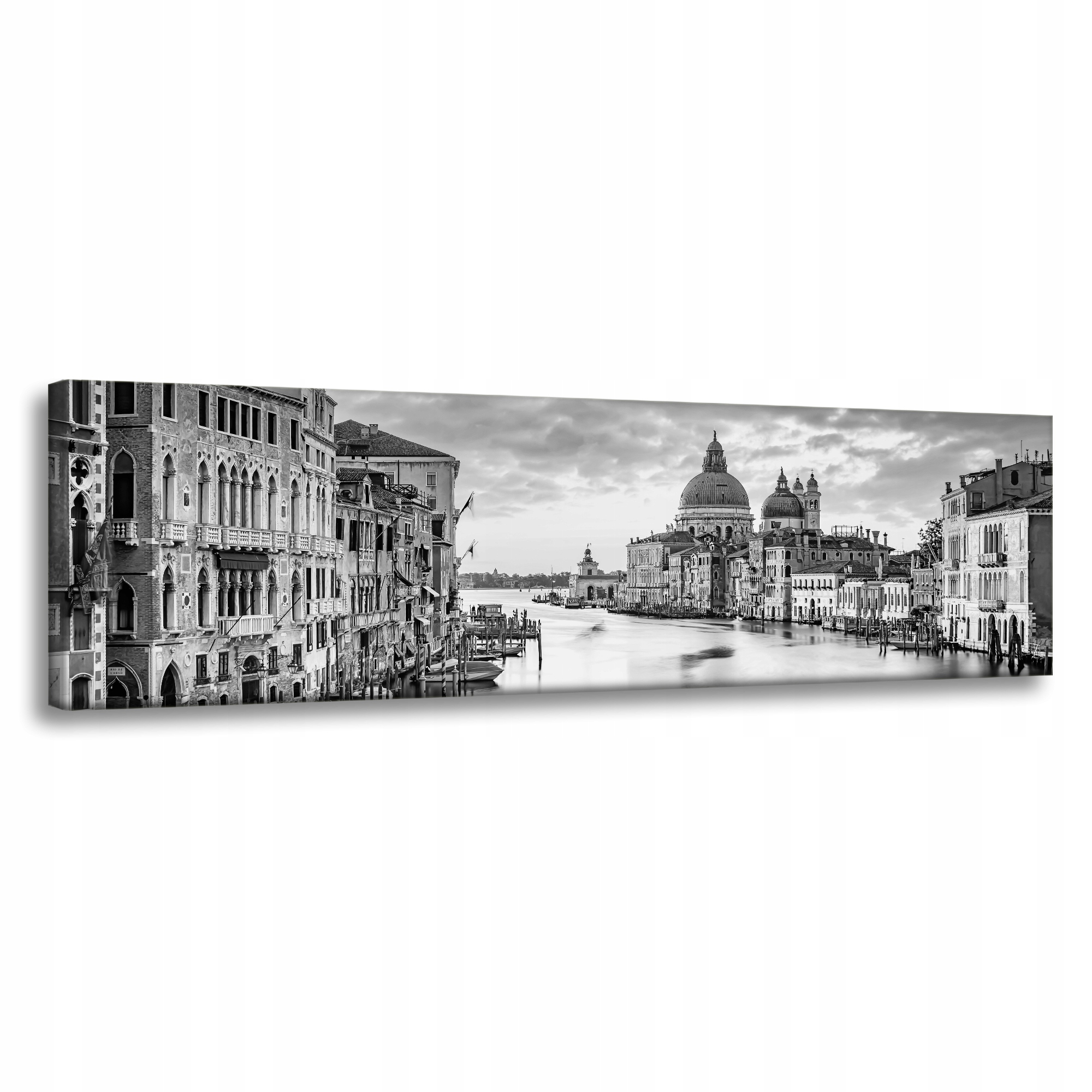 Obraz na plátně Architektura Benátky Itálie Evropa černobílá 135x45 cm