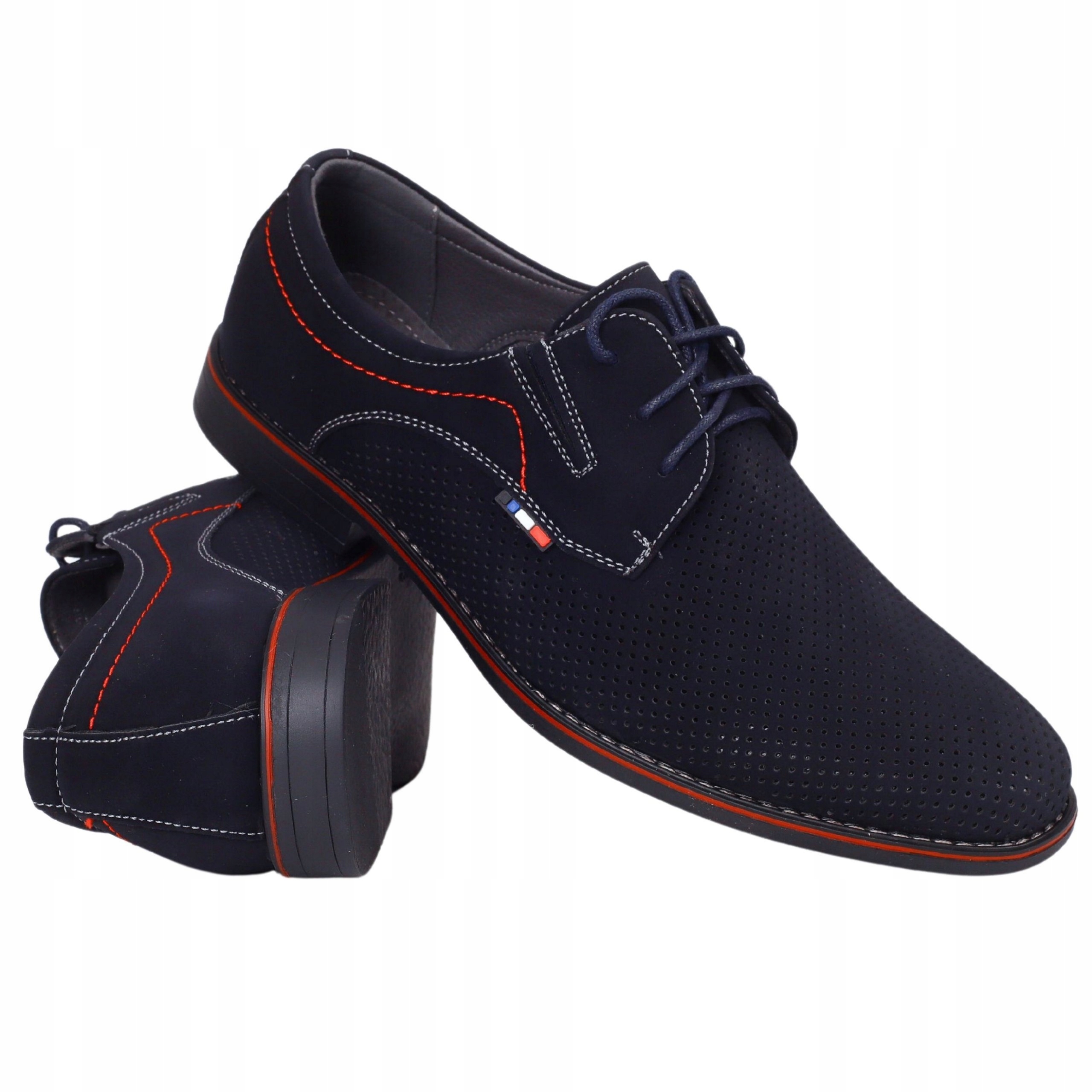 MĘSKIE BUTY AŻUROWE PANTOFLE WIZYTOWE LEKKIE MOKASYNY WIĄZANE Marka inna