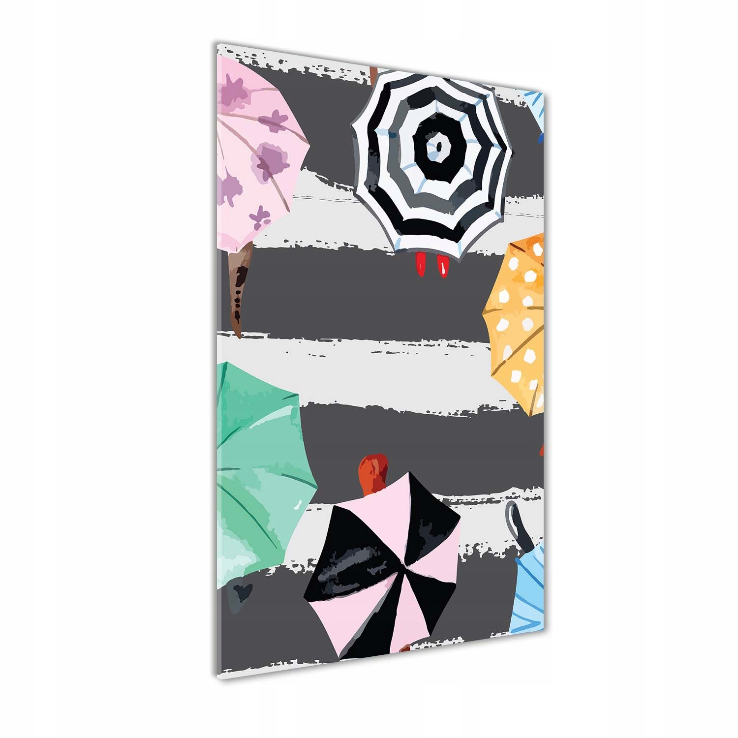 

Foto obraz na szkle Kolorowe parasole 60x120 cm