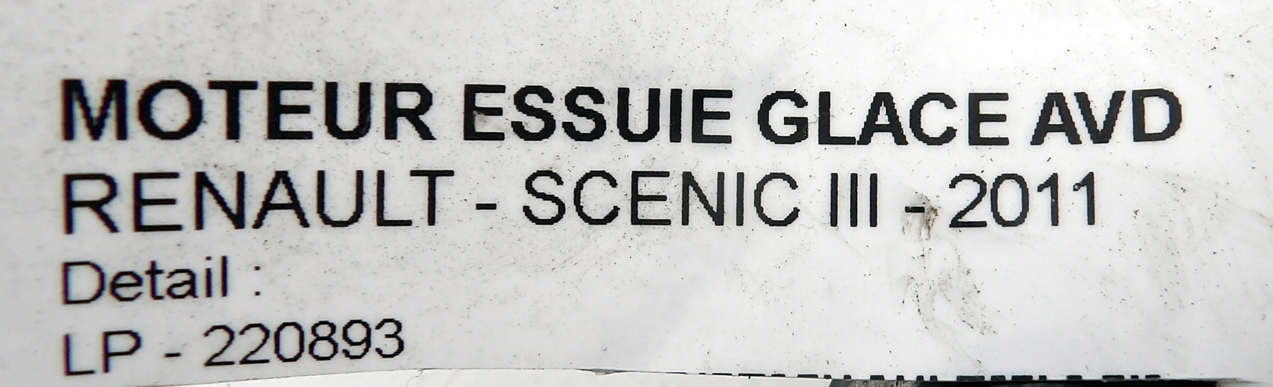 MOTEUR ESSUIE GLACE AVD SCENIC III 288106583R