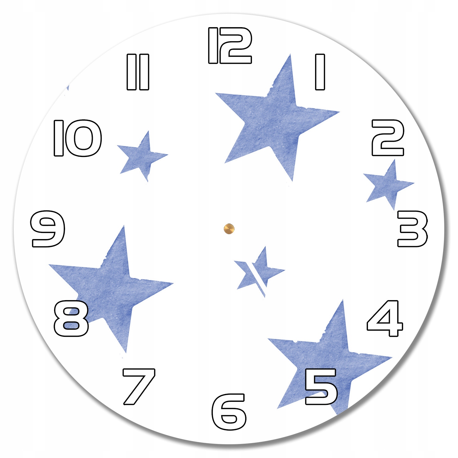 

Zegar ścienny szklany Niebieskie Gwiazdy f30 cm
