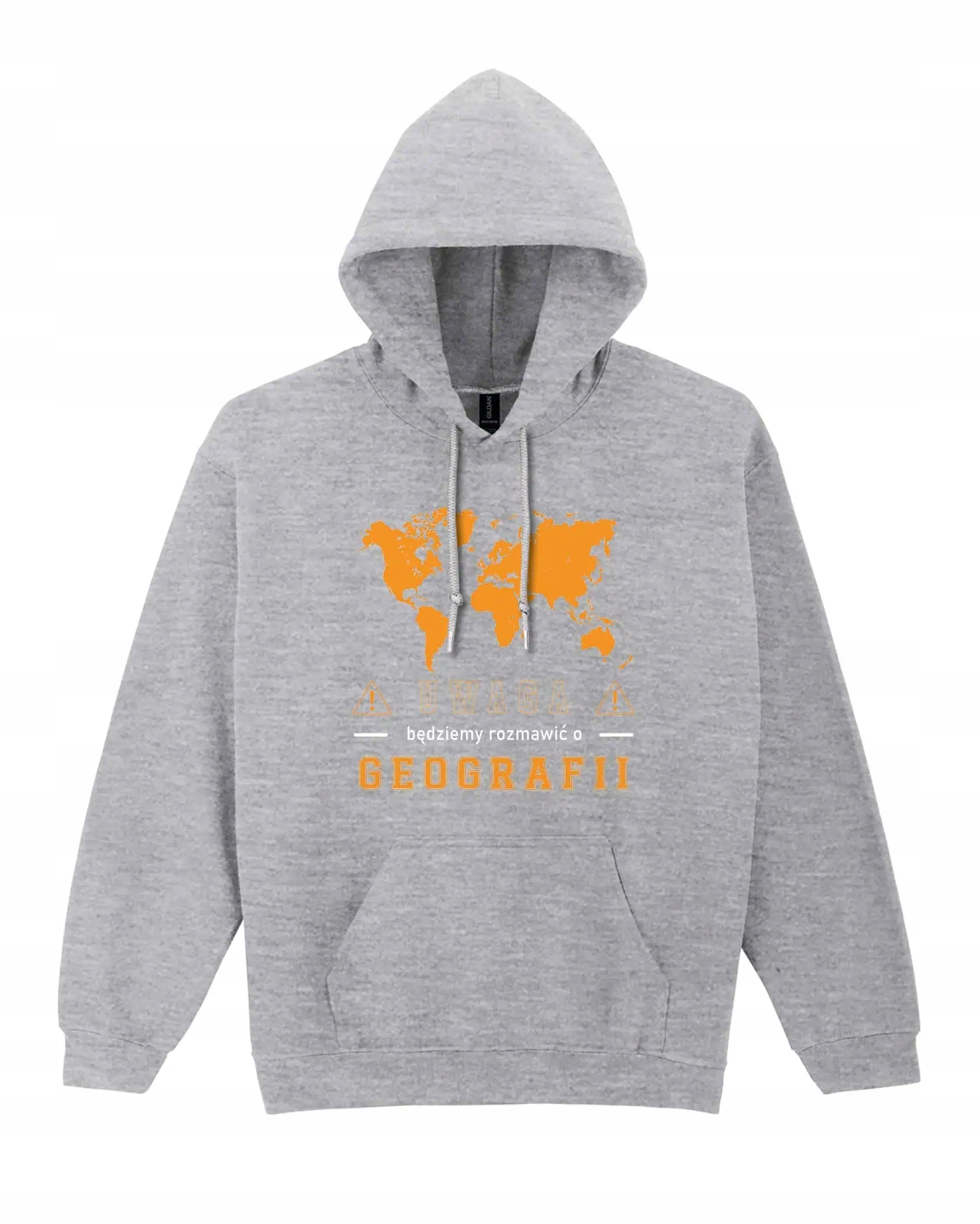 Mikina s kapucí Den učitelů Geografie Mapa Dárek Šedá XXL