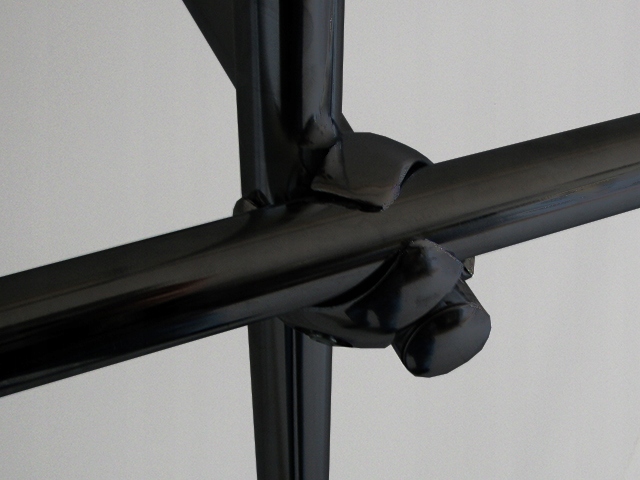 REGAŁ MEBLOWY RUROWY DO GARDEROBY 2x2 CZARNY Marka inna