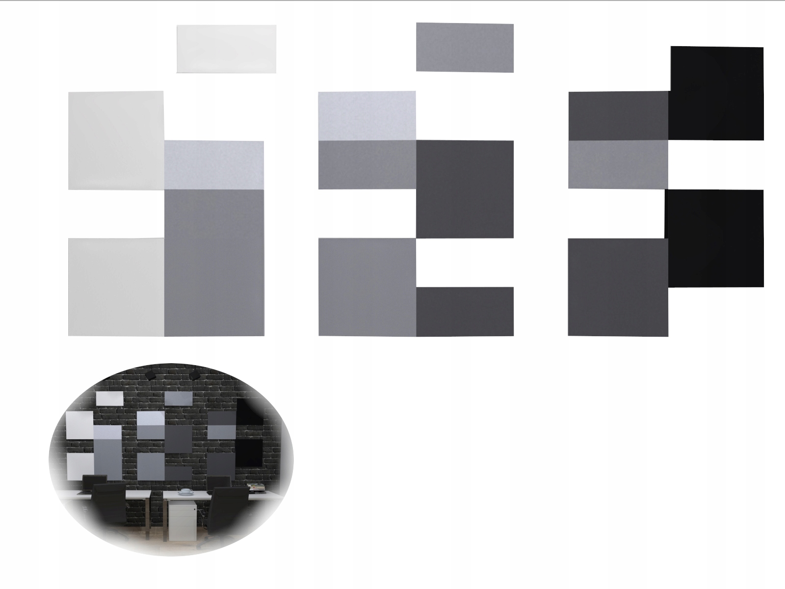 ZESTAW 25 paneli dekoracja akustyka APAMA DECOR gr. 5cm kolory