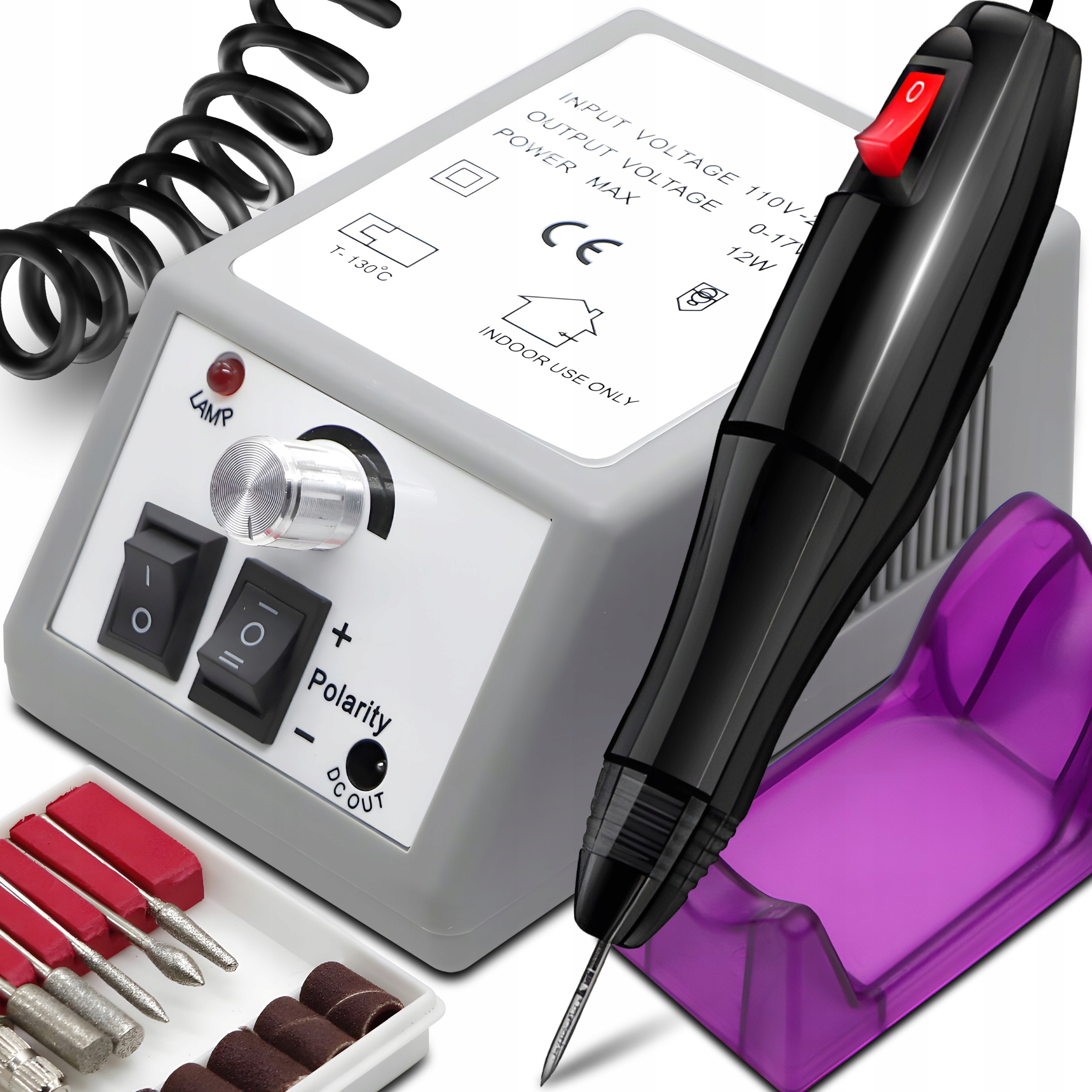 ФРЕЗА ДЛЯ НОГТЕЙ МАНИКЮР ПЕДИКЮР ЭЛЕКТРИЧЕСКИЙ МОЩНЫЙ 10 ВТ ФРЕЗА НАБОР