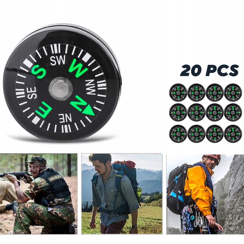 20MM 12 SZT. MINI KOMPAS KIESZONKOWY BUSOLA TURYTYCZNY Rodzaj magnetyczny