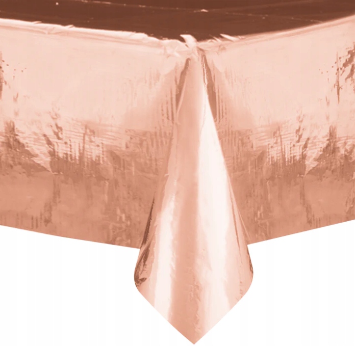 OBRUS FOLIOWY cerata RÓŻOWE ZŁOTO metalizowany XXL