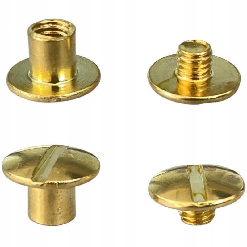 

Ćwieki 5mm Skręcane Śrubka Złoty 5szt Diy Nity