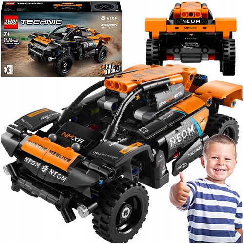 LEGO TECHNIC NEOM MCLAREN EXTREME E TEAM SAMOCHÓD Z NAPĘDEM PULL-BACK 42166