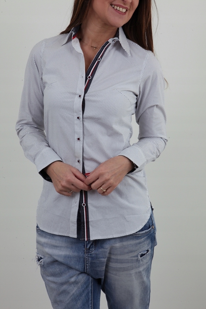 KLASYCZNA TALIOWANA KOSZULA DROBNE KROPECZKI R.38 Marka inna