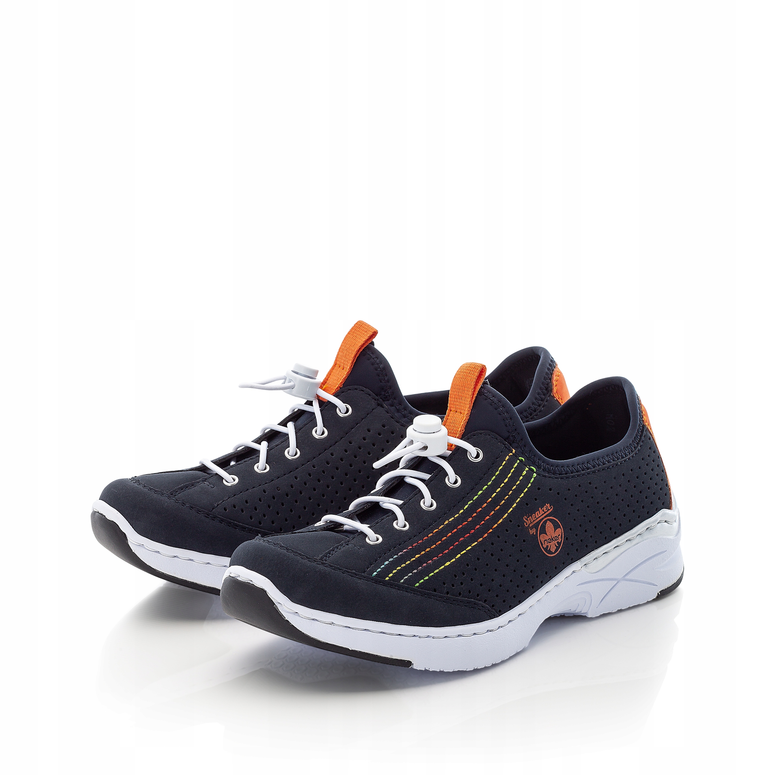 Rieker Sneakersy, buty, półbuty niebieskie M02G9