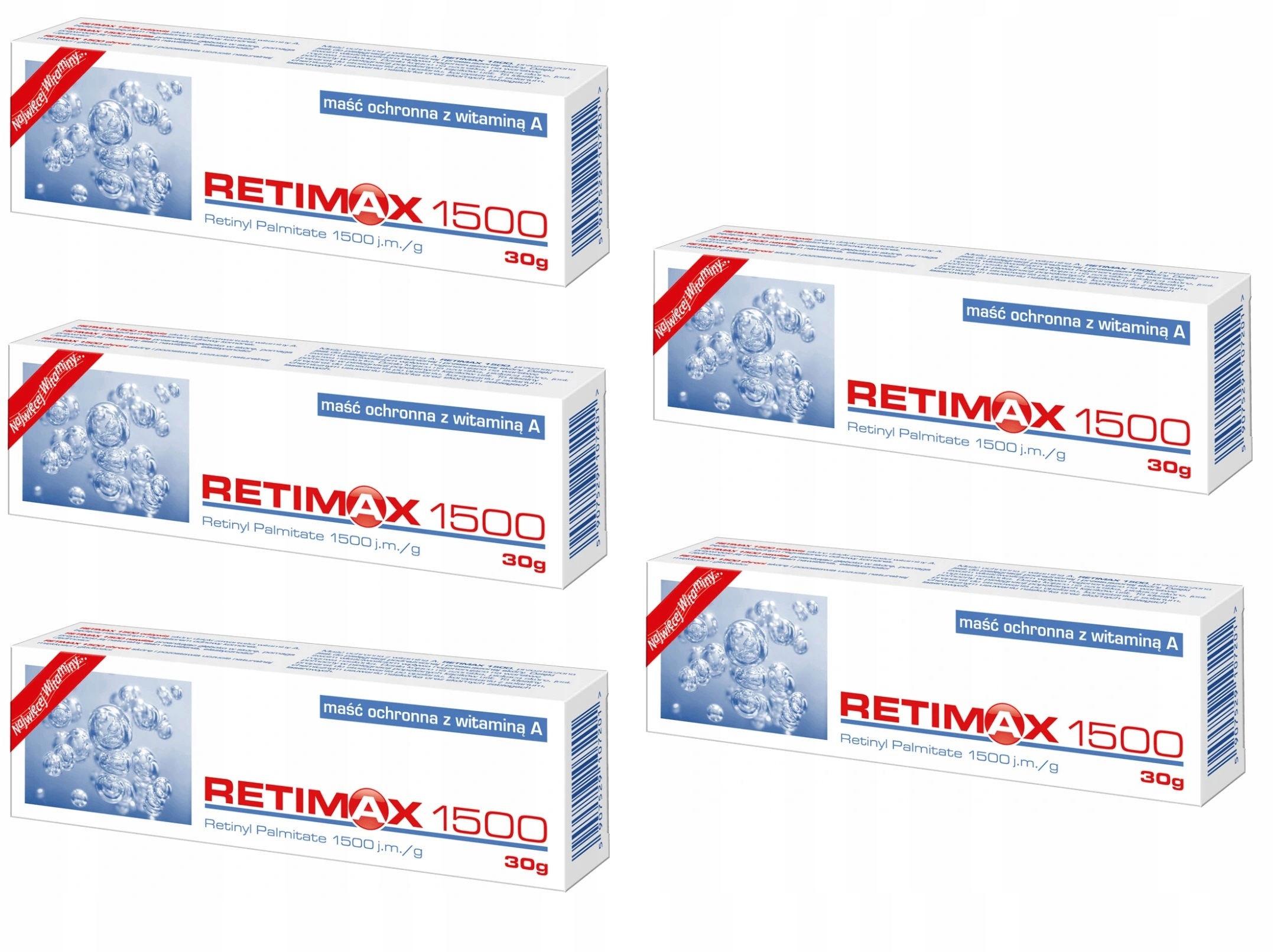 

5 x Maść Ochronna Z Witaminą A Retimax 1500