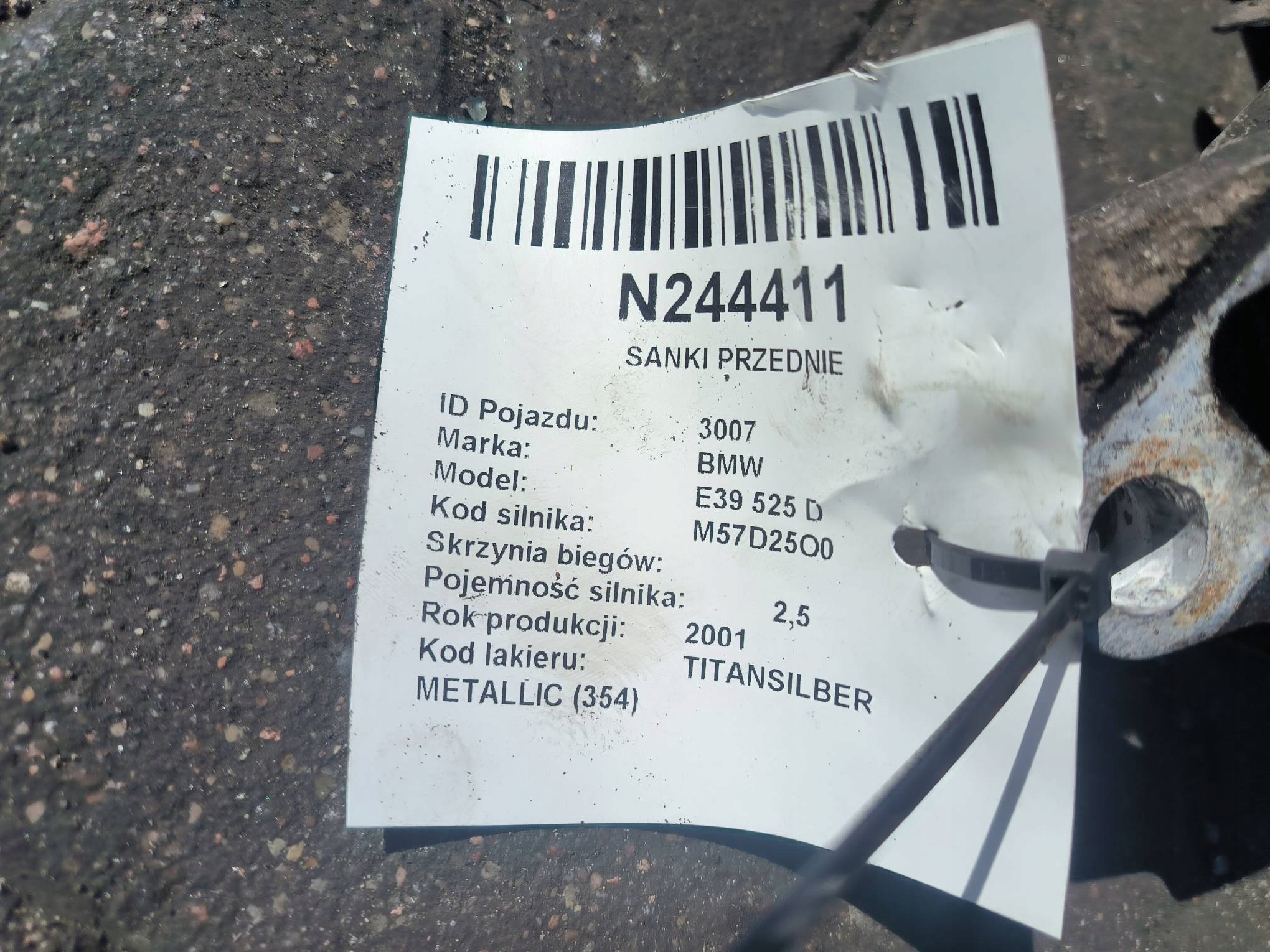 nápravnice přední 1092867 BMW E39 525 D