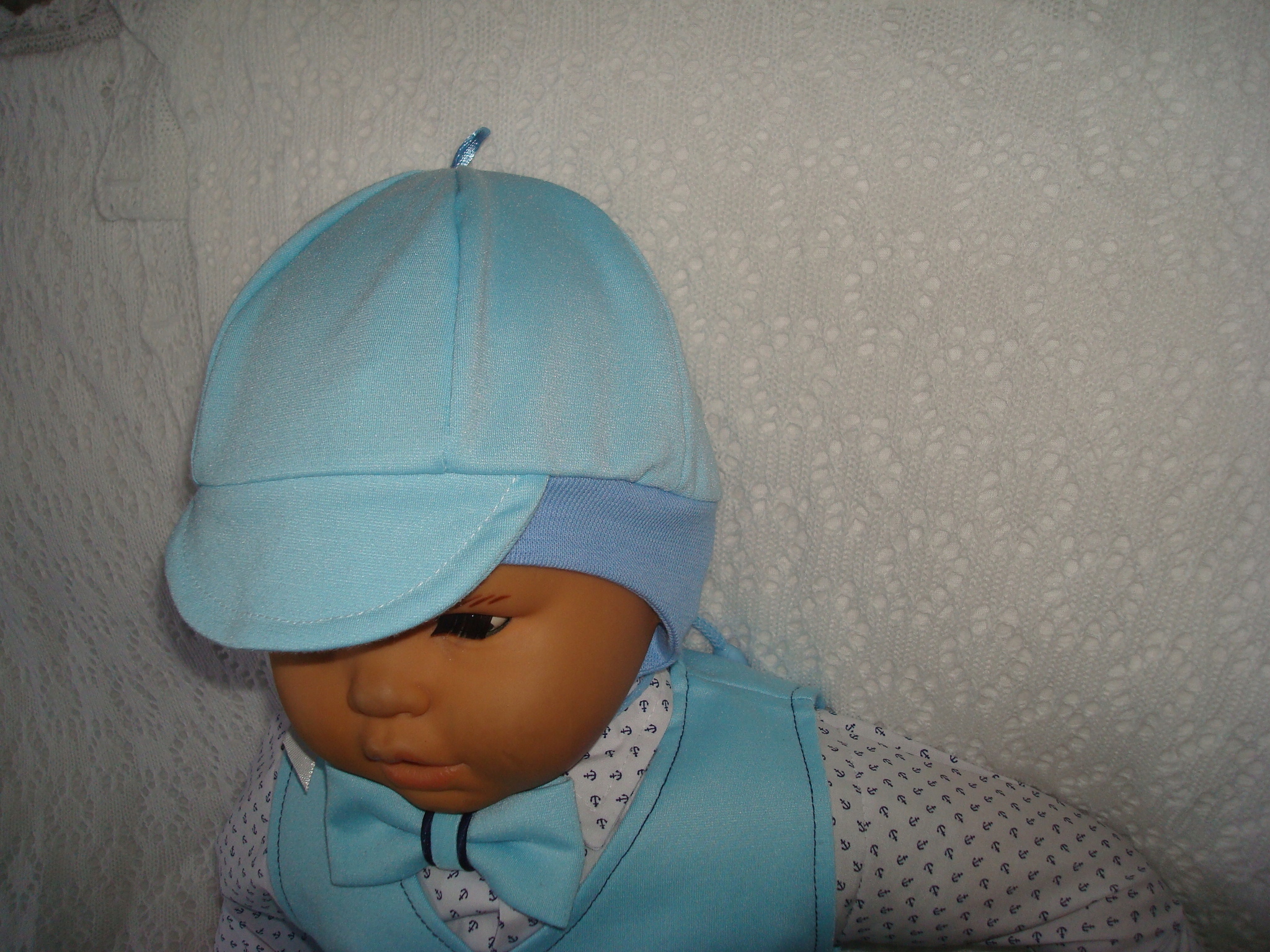 CZAPECKZ PILOTKA chrztu z daszkiem ELEGANT 86 Płeć Chłopcy