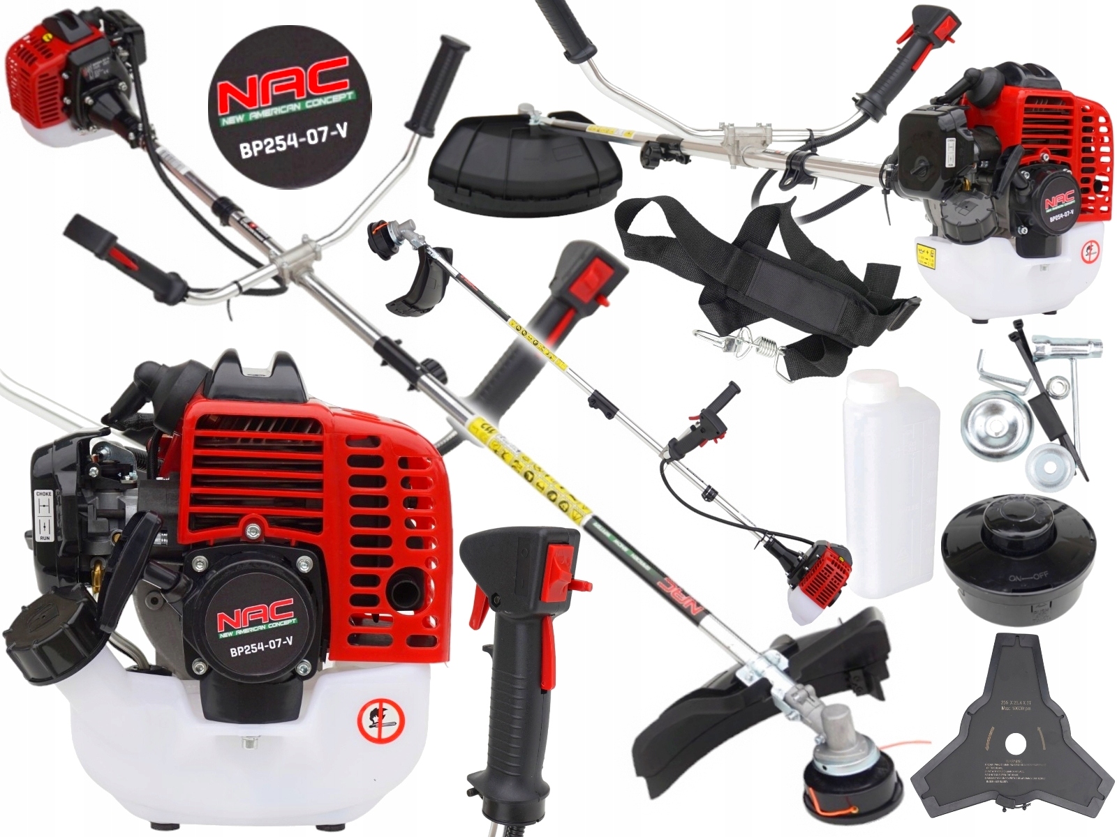 Nac Kosa spalinowa BP254-07-V Tarcza Głowica Żyłkowa Lekka