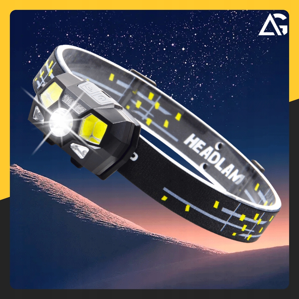 LATARKA CZOŁOWA AKUMULATOROWA LED CZOŁÓWKA LAMPKA NA GŁOWĘ CZUJNIK RUCHU Rodzaj czołowa