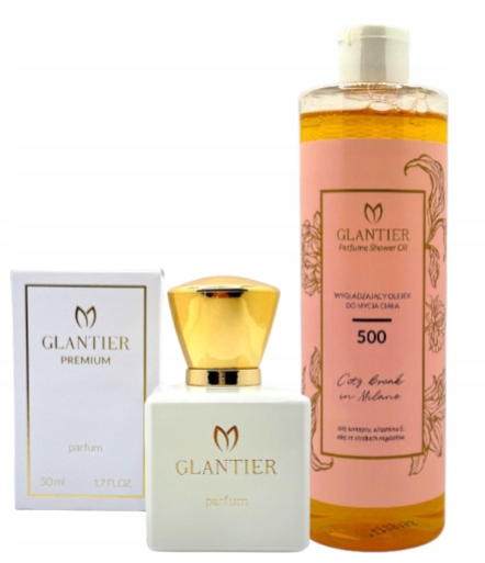 Glantier Sada Glantier 500 Parfém Premium 50 ml Olej na mytí těla
