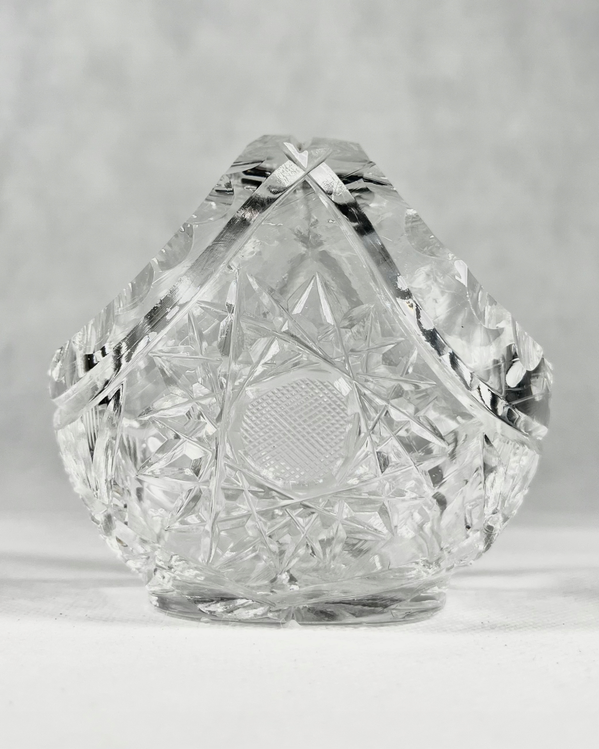 KRYSZTAŁOWY KOSZ PRL / SZKŁO PRL / KRYSZTAŁ PRL / DEKORACJE VINTAGE