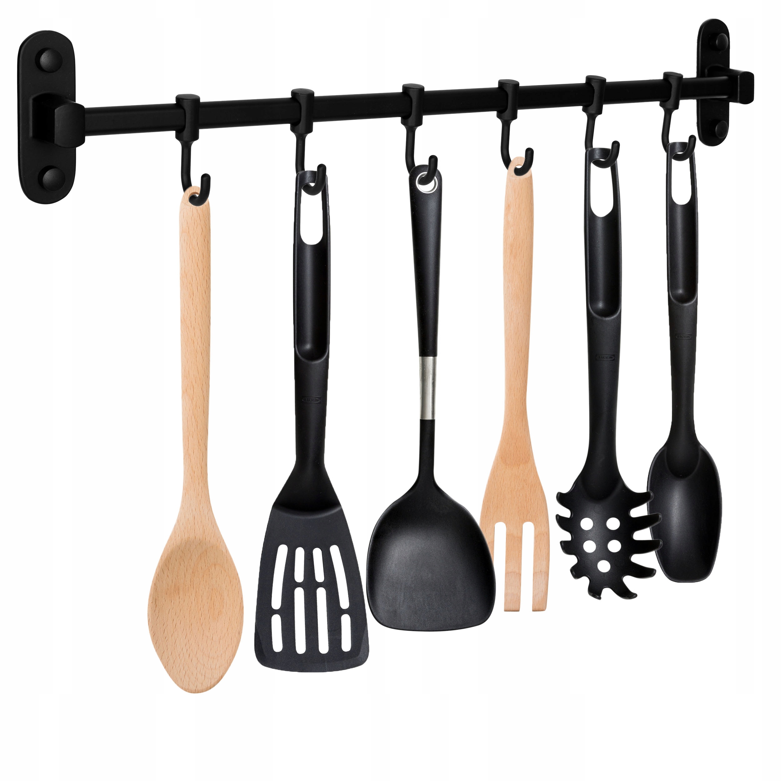 

Drążek Kuchenny Reling Szyna Wieszak Czarny 50 cm