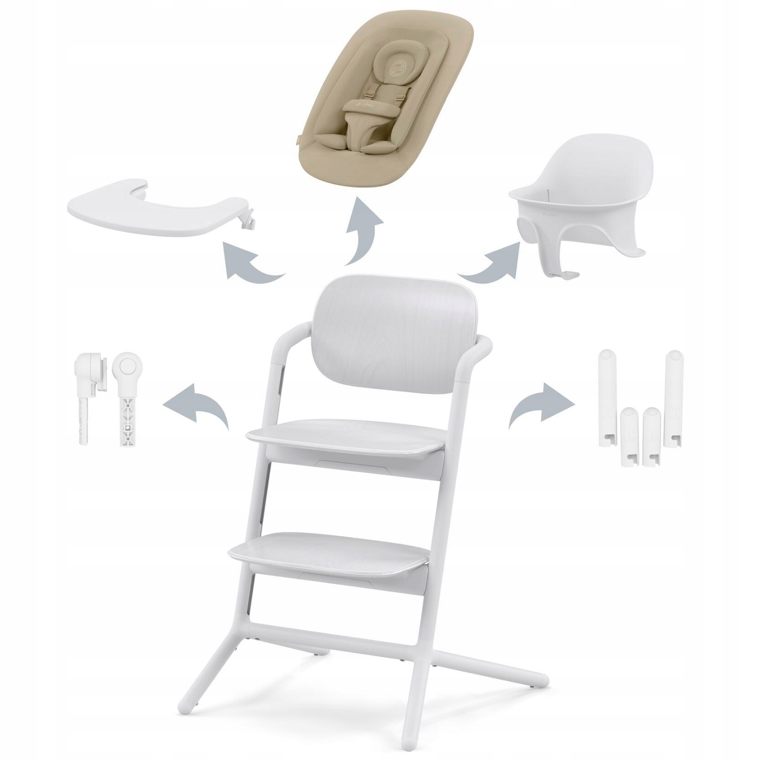 Krzesełko do karmienia Cybex Lemo 4w1 All White