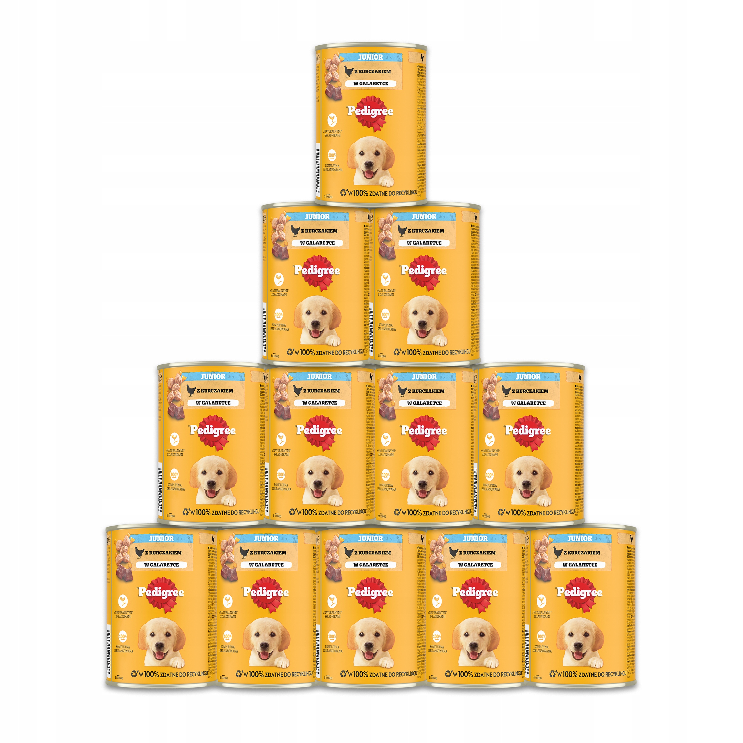 Pedigree Junior mokra karma dla szczeniąt z kurczakiem w galaretce 24x400 g