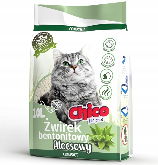 Levně 2x Chico Bentonitové Stelivo Compact Aloe 10 L