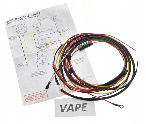 Instalacja Jawa pod Vape 175 356 250 353 stacyjka w lampie wiązka solidna