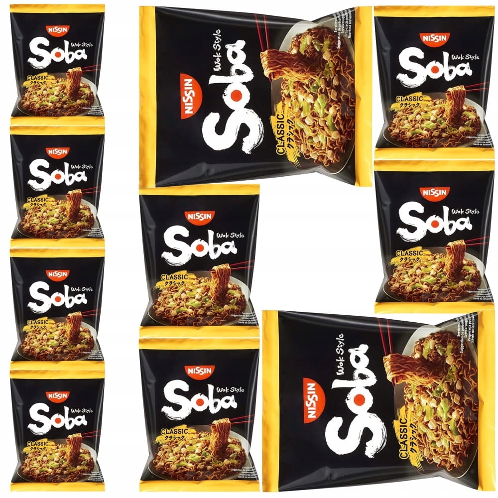 Levně 10x Blesková polévka Těstoviny Instantní jídlo Classic Soba Wok 109g Nissin