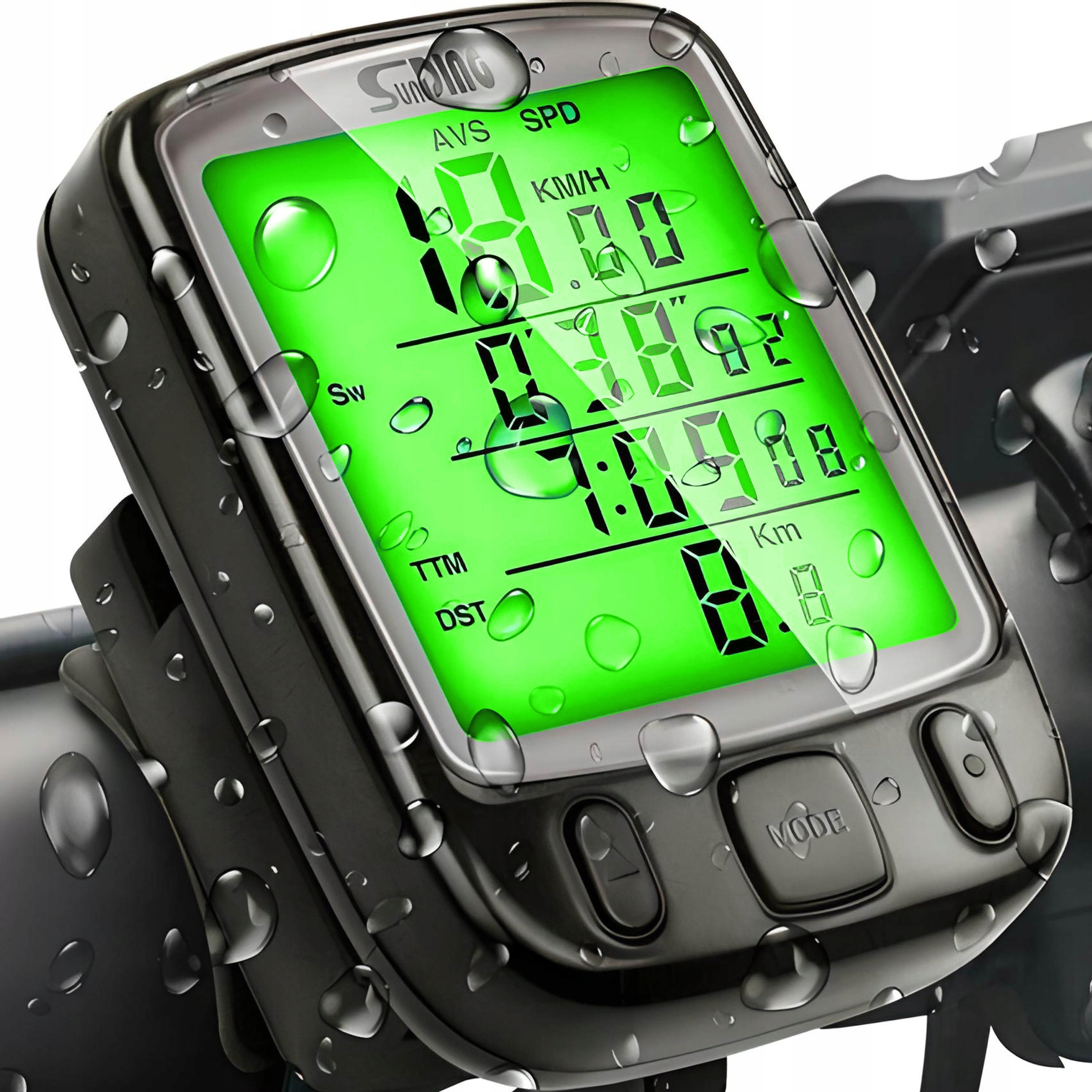 Licznik Rowerowy 25 Funkcji Prędkościomierz Rowerowy Wodoodporny LCD SD563A