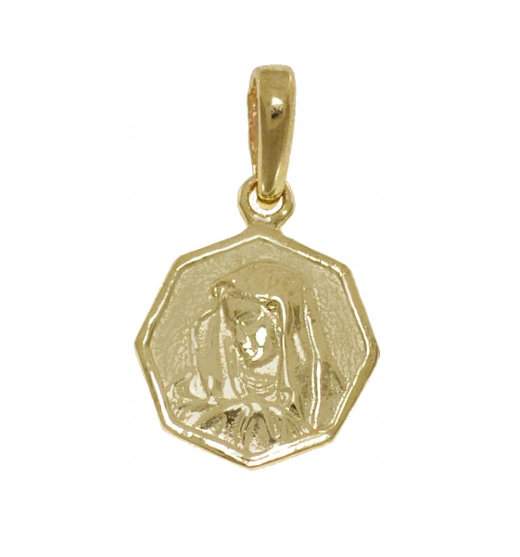 ZŁOTY MEDALIK Z MATKĄ BOSKĄ NA KOMUNIĘ CHRZEST 333